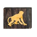 Designocracy Vintage Monkey Art on Board Wall Decor 9823318